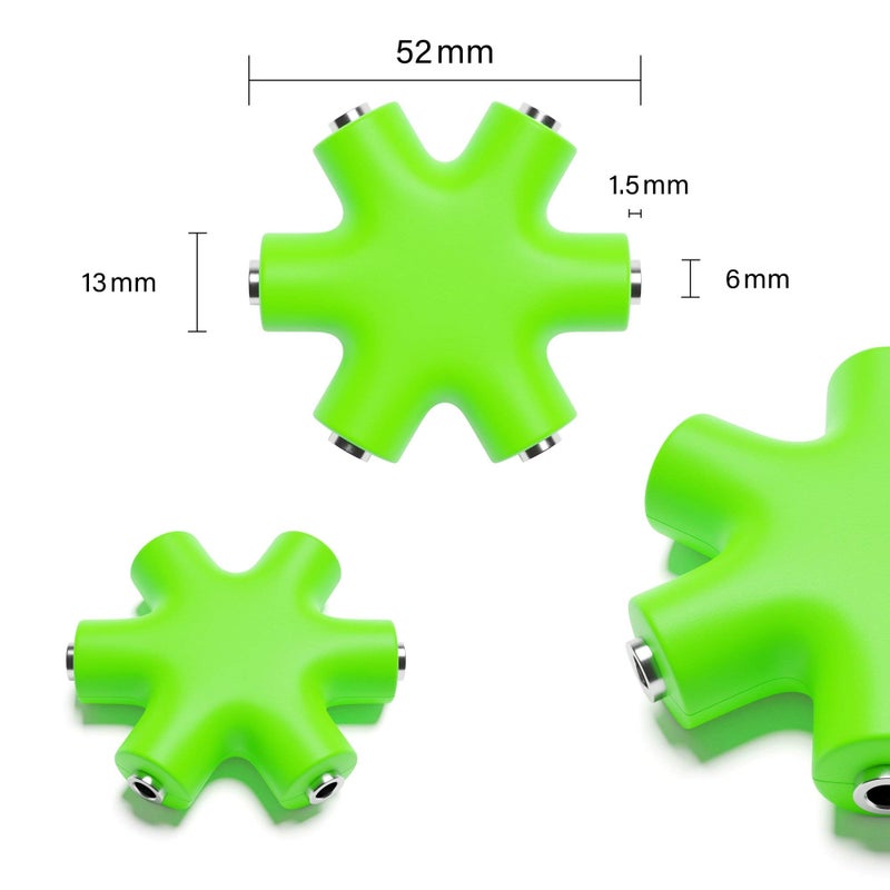 ExcelValley - Mono Patch Cable Splitter - TS 3.5mm 1/8" - Modular Synth Eurorack [Green] - Image 2